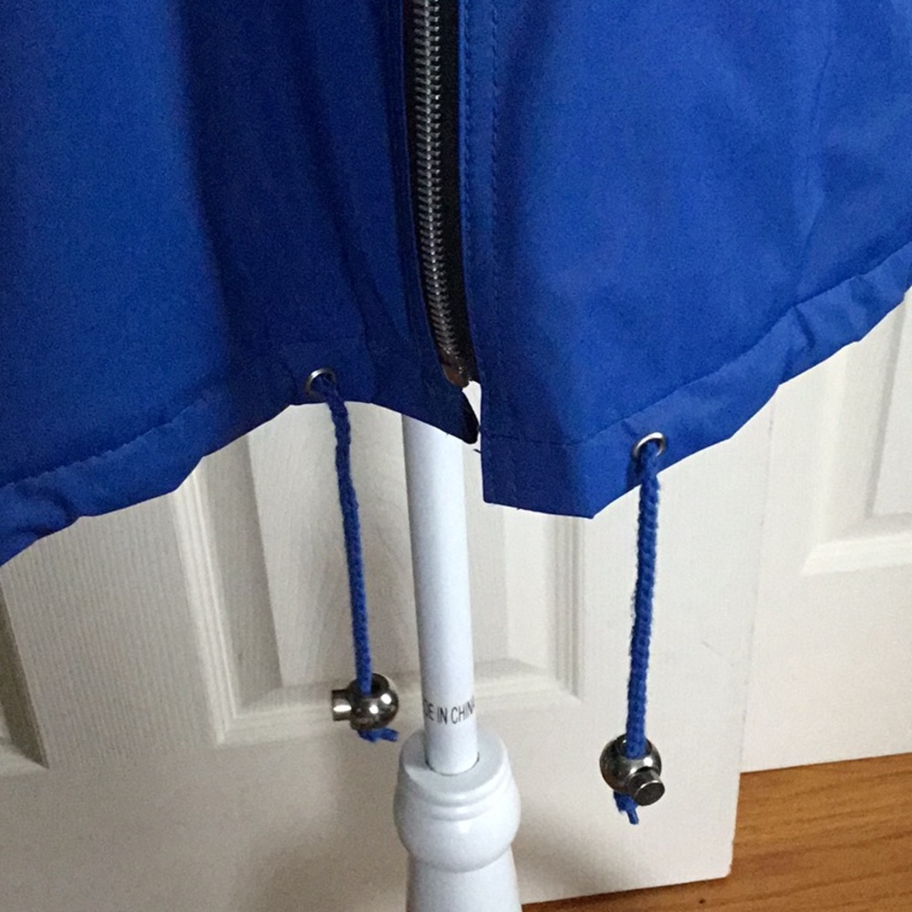 Rain Jacket Waterproof Gorpcore Blue Raincoat Size M - Picture 5 of 12